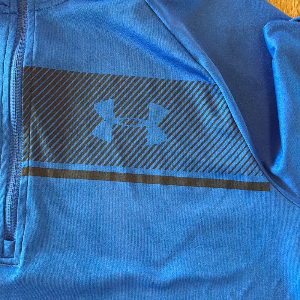 Under Armour men's quarter zip Heatgear Royal Blue size Medium - Picture 3 of 6